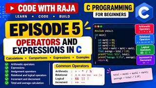 C Programming for Beginners | Operators & Expressions in C | Learn C from Scratch – Episode 5