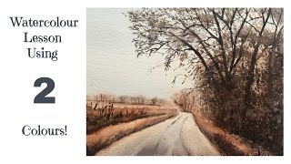 How To Stop Watercolours From DRYING TOO FAST - Using Just 2 Colours!