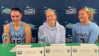 Brooke Walling, Riley Dykstra, Carmen Dolfo - Western Washington - 2024 GNAC WBB Championships