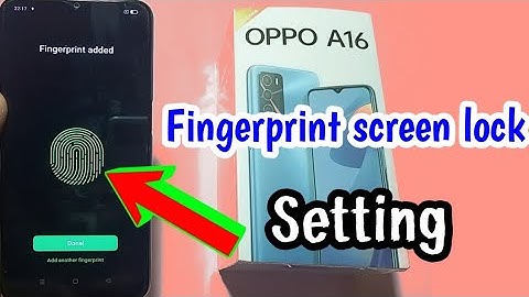 OPPO A16 Fingerprint Lock Setting/Fingerprint screen lock Oppo A16 | how to fingerprint Lock in oppo
