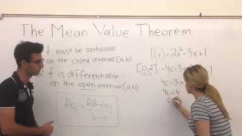 The Mean Value Theorem part 2