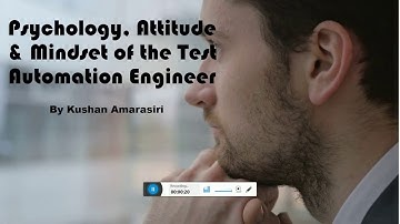 The mindset and Attitude of a Test Automation Professional.