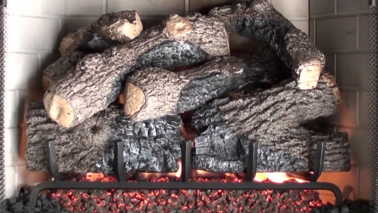 Peterson Gas Logs - Charred Royal English Oak Demo