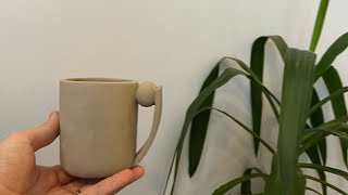 Seramik kupa yapımı/ How to make ceramic mug /pottery ideas - Slab building techniques
