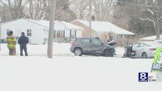 5 people hospitalized after crash, vehicle fire in Brighton