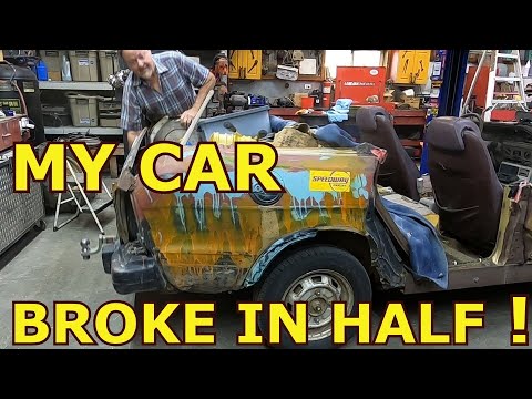 MY CAR BROKE IN HALF !!