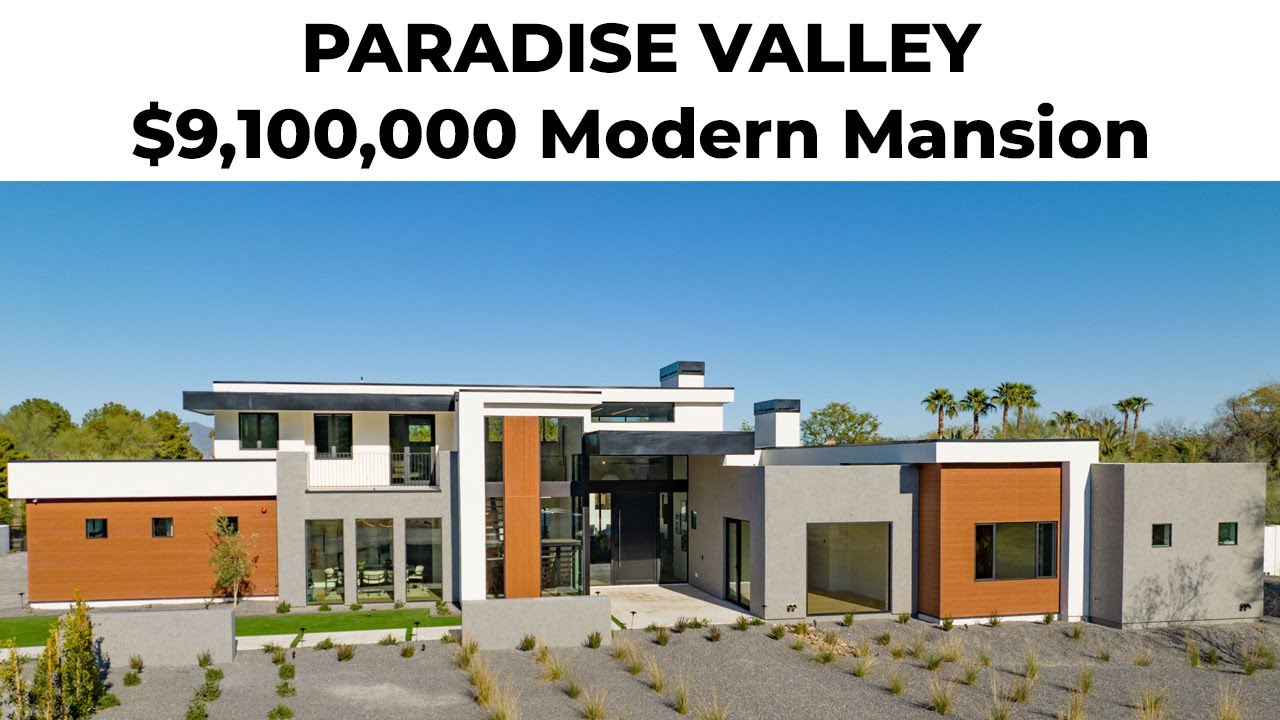 Modern $9.1 Million Dollar Home Arizona - 7841 N Invergordon Place Paradise Valley, AZ 85253