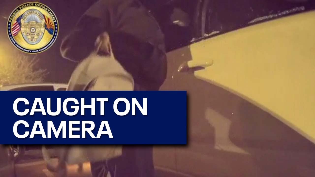 Alleged burglar caught on camera breaking into SUV - YouTube