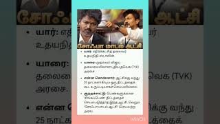 தவெக ஆட்சியை UTHAYANITHI STALIN சாடி பேச்சு...!