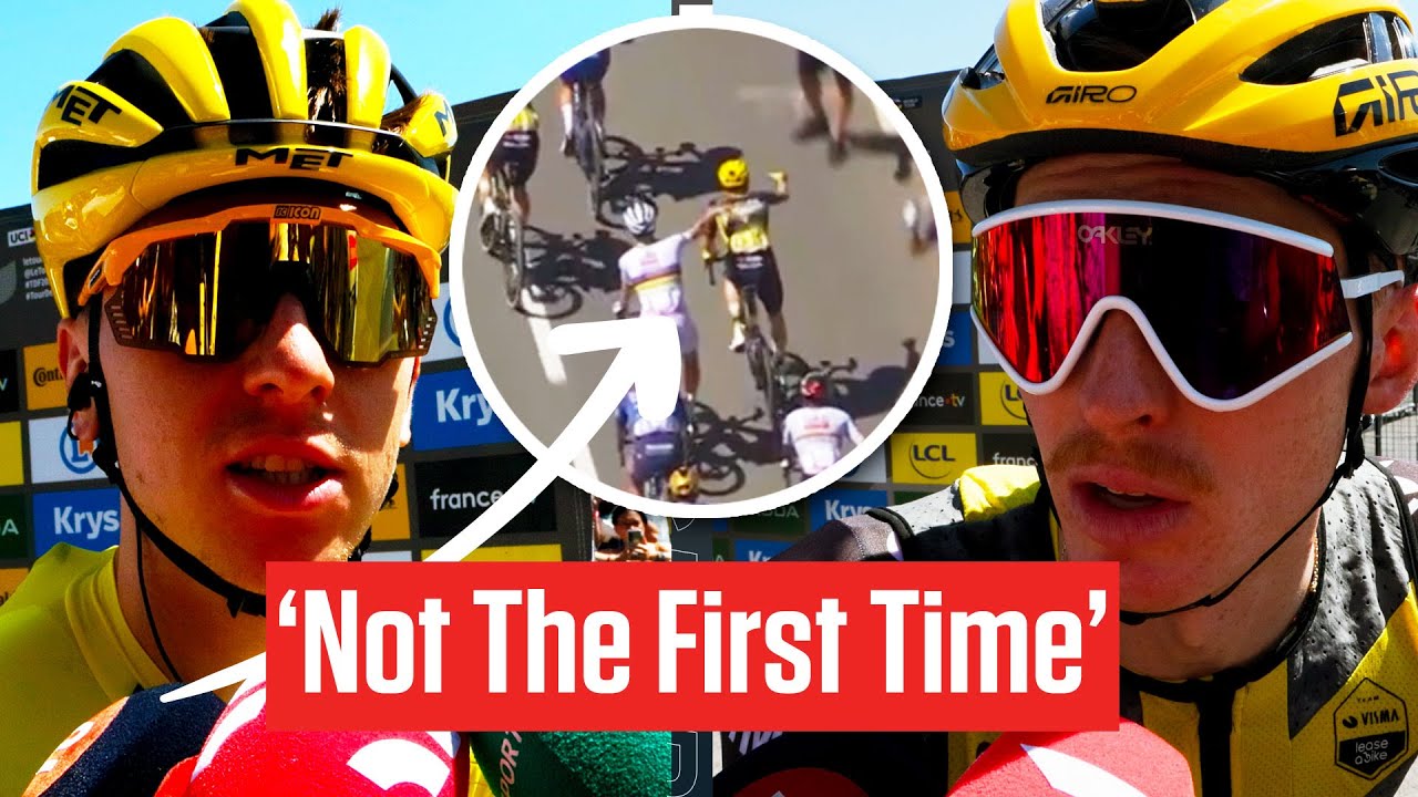 Tadej Pogacar & Matteo Jorgenson Clash Over Water Bottle At Tour de France 2025