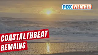 Hurricane Erin Spins Away From The US, Still Causing Rip Current And Coastal Flood Threat