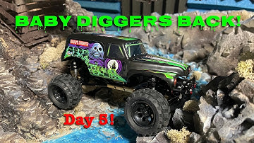 Indoor crawler course competition Day 5! (SCX24 Baby Digger)