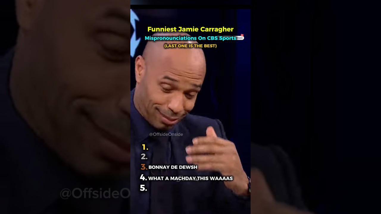 Funniest Jamie Carragher Mispronounciations on CBS Sports