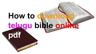 HOW TO DOWNLOAD TELUGU BIBLE PDF screenshot 5