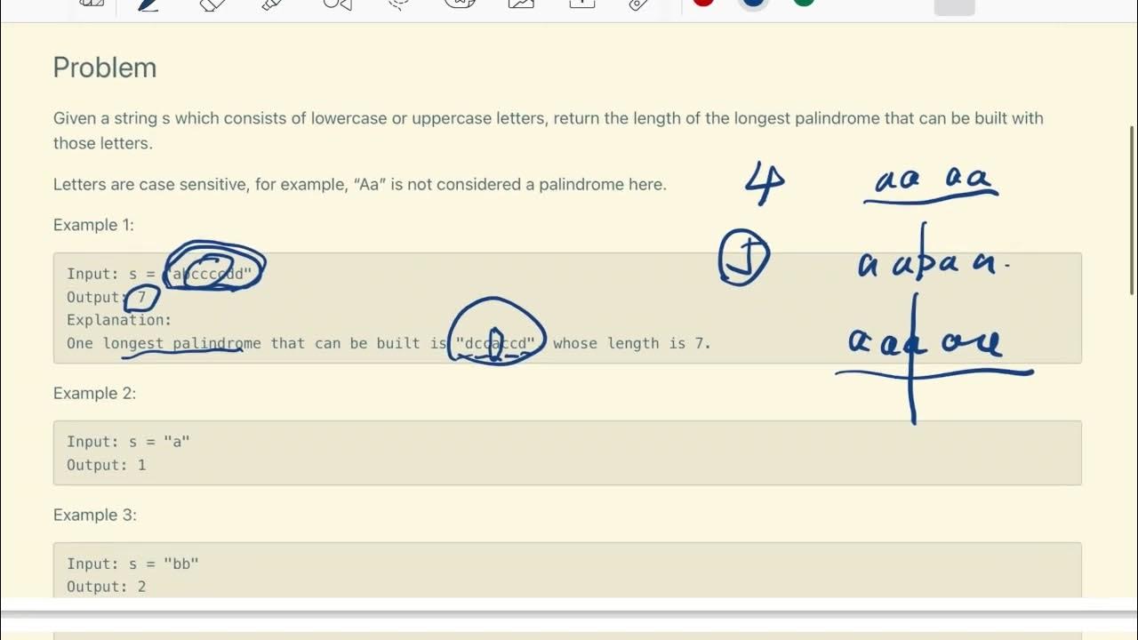 贾考博 LeetCode 409. Longest Palindrome - YouTube