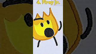 My Top 10 Least Favorite BFDI Characters #tpot #idfb #bfb #bfdie #bfdi #bfdia