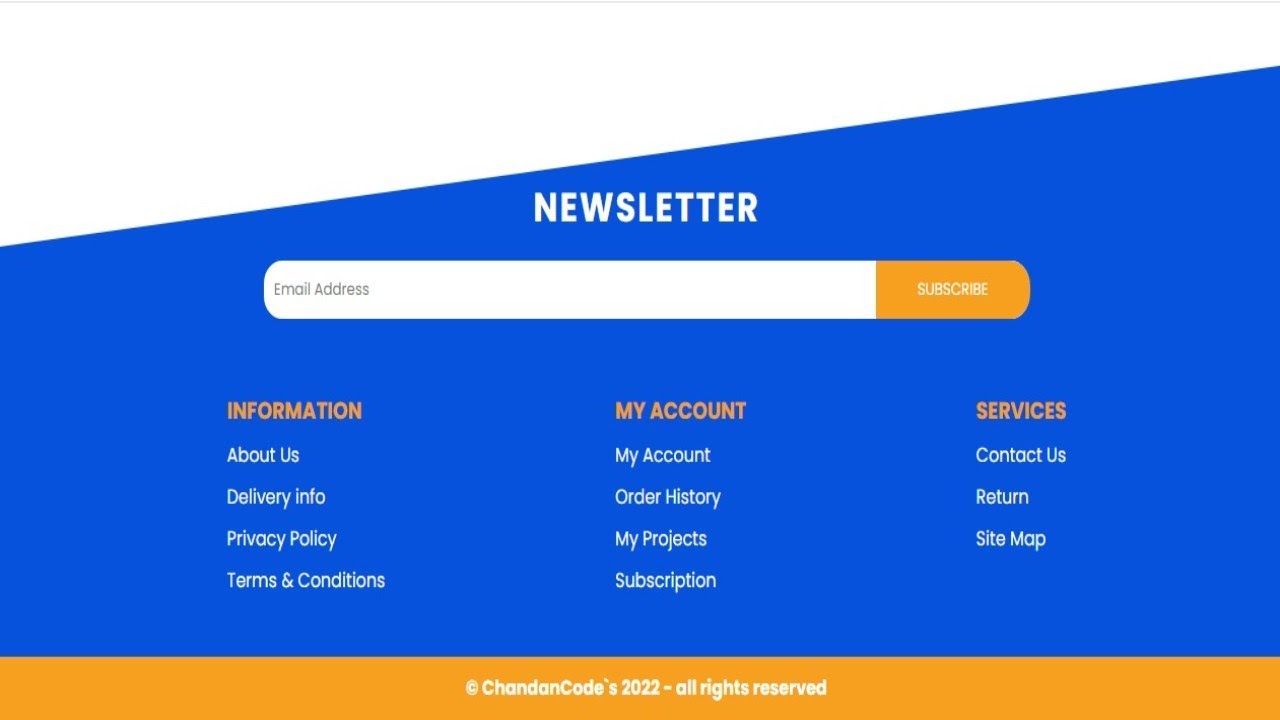 Responsive Footer HTML CSS | Footer Section using HTML & CSS - YouTube