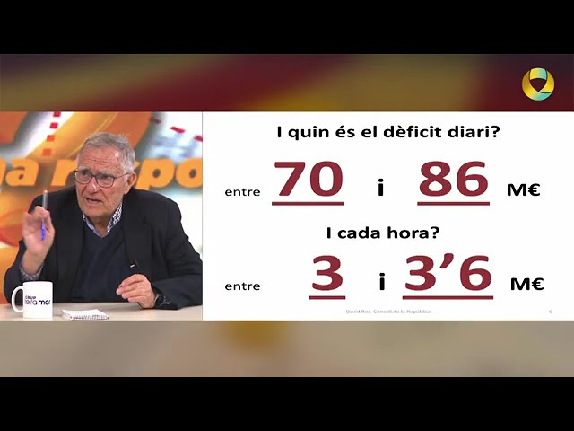El cost de ser espanyols. El dèficit fiscal significa dèficit social. En parlem amb David Ros