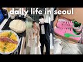 Seoul vlog  tuxedo fitting new hair flat udon noodles chanel bag pink dyson spring in seoul 