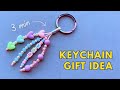 DIY Keychain Gift Idea ❤️ Easy Keychain with Beads and Cords