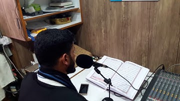 القارئ فلاح زليف في مئذنة مسجد الكوفة