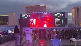 Stadium swim at circa Super Bowl halftime show