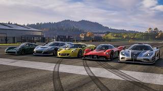 Forza Horizon 6 Drag Race: Koenigsegg One:1 vs Venom GT vs Rimac Nevera vs Valkyrie vs Ultima Evo'16