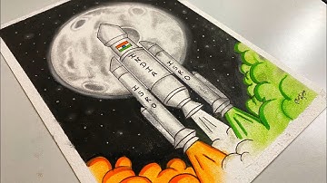 Chandrayaan 3 Moon ISRO Launch Special | Step by step drawing for beginners
