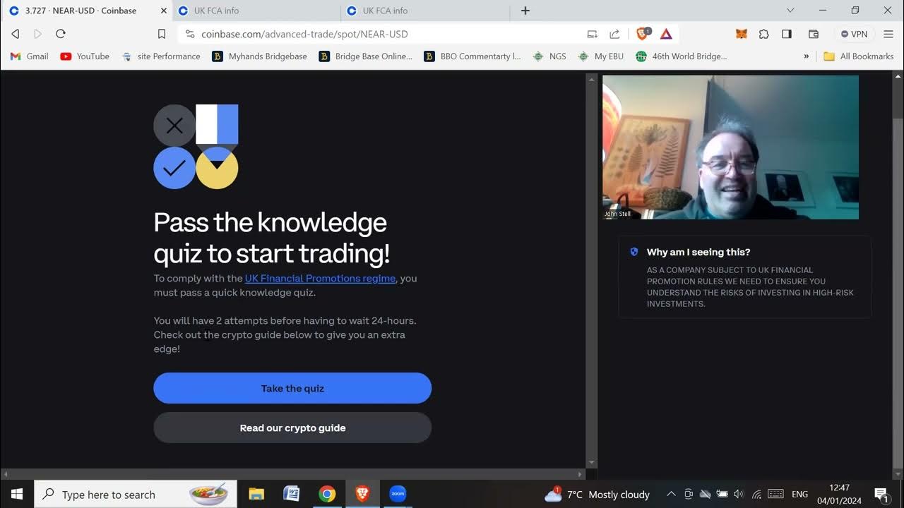 UK Crypto investors must pass the knowledge quiz to start trading on