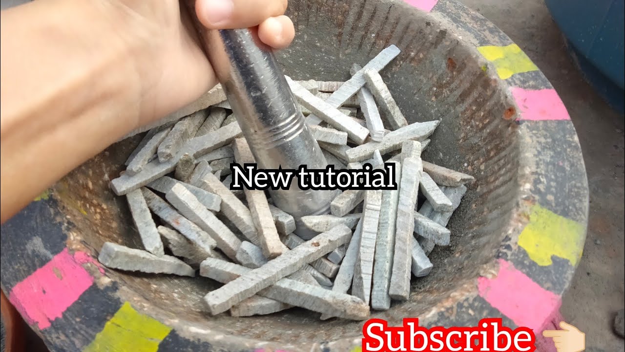 ASMR Crushing Slate pencils for making White Sand tutorial |Red Queen ASMR ❤️