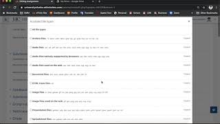 Moodle: How to choose the file types for an assignment