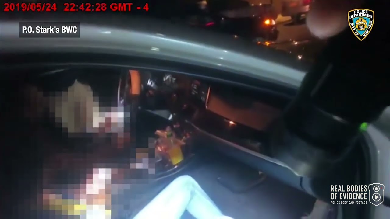 NYPD questions QUASAR ROLLAING who is sitting in a parked car, shots fired!