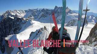 France: Vallee Blanche (Chamonix) Ski Tour - No Commentary - 4K