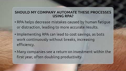 Should My Company Automate These Processes Using RPA? - Talking Tech Trends
