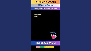 Python MCQ #09 on Variable Names #python #programming #mcqs