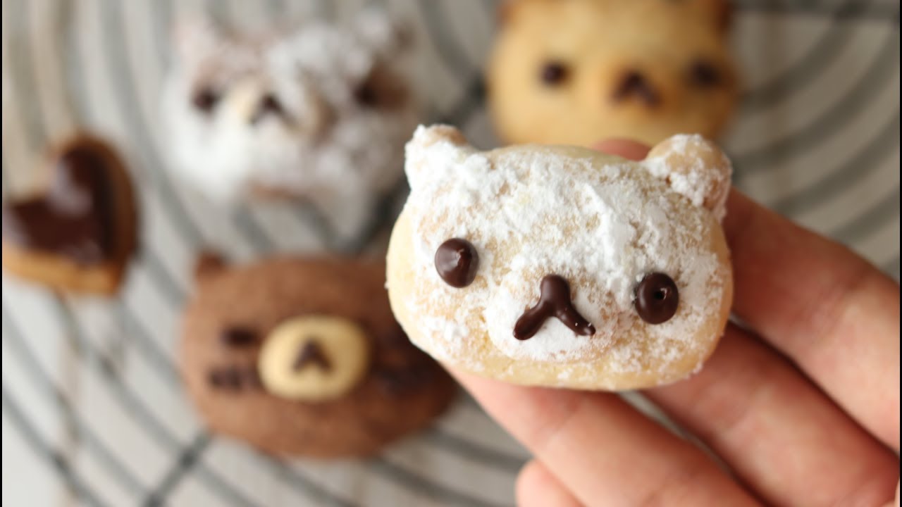 リラックマのスノーボールクッキー Rilakkuma Snowball Cookie｜アーモンドのお菓子｜HidaMari Cooking