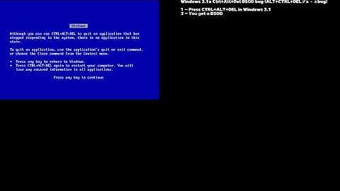 Windows 3.1x Ctrl+Alt+Del BSOD bug (ALT+CTRL+DELブルースクbug)