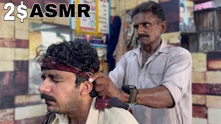 Most Requested $2 Pakistani Barber ASMR Experience🔥| Head & Back Massage #massage 