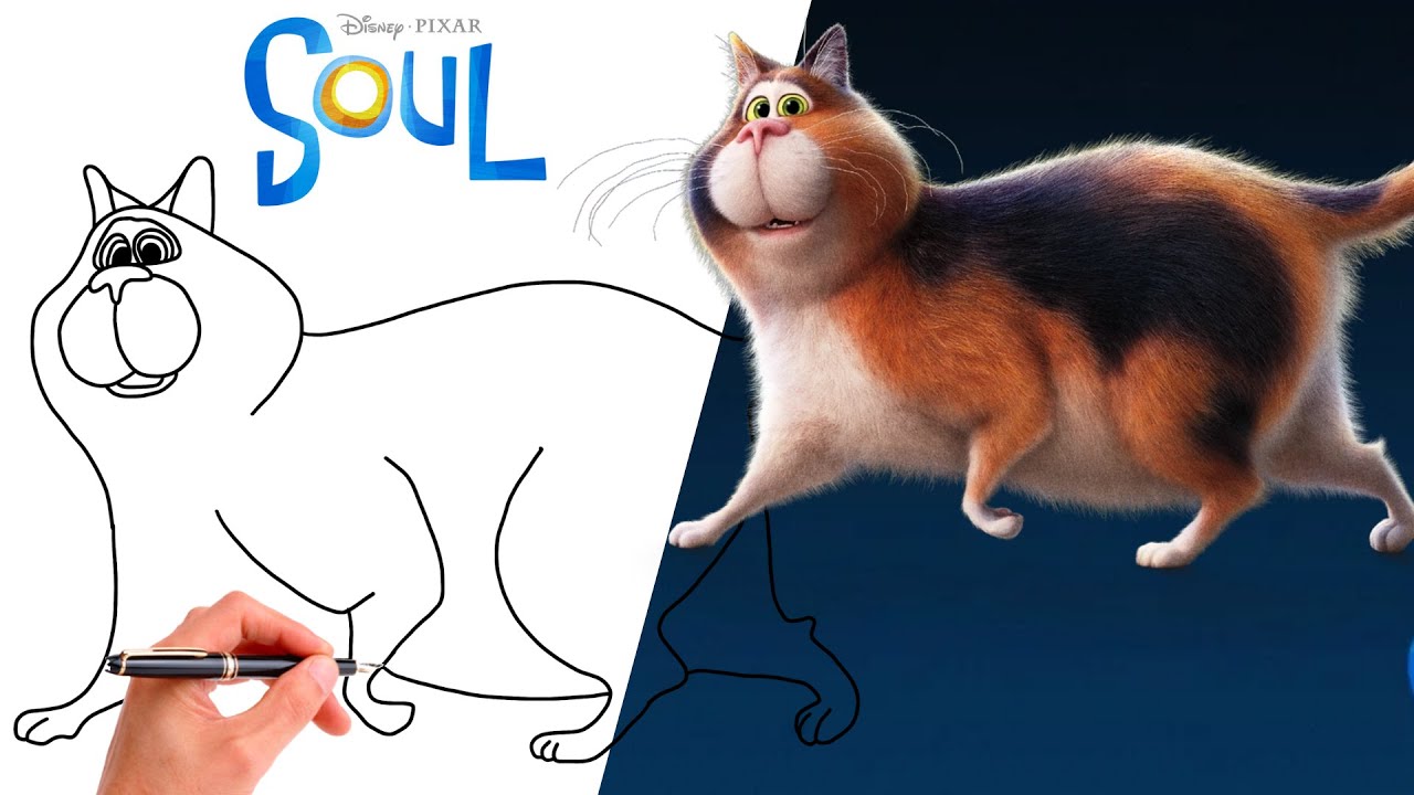 How To Draw MR. MITTENS FROM SOUL THE MOVIE // EASY // Step-By-Step