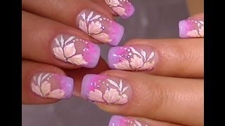nail flower tutorial delicate nails sweet nailart
