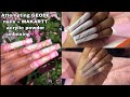 Attempting Geode nails + Mini MAKARTT Unboxing 🤍 acrylic nail tutorial 🤍