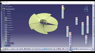 Fan in catia | Wireframe | point & line | tutorial