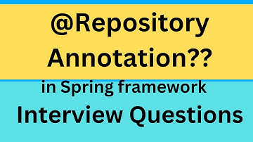 @Reposoriy Annotation in Spring Boot | Interview Questions