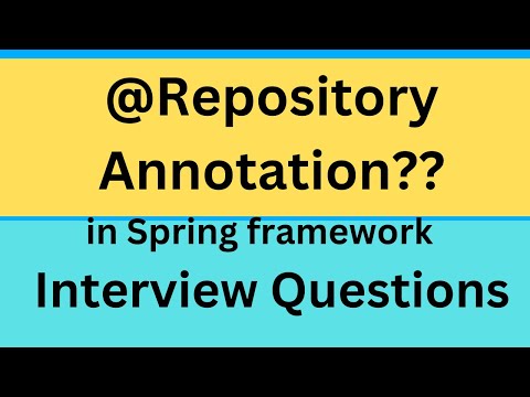 @Reposoriy Annotation in Spring Boot | Interview Questions