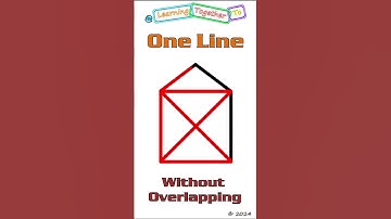 One Line Without Overlapping. (When being drawn, the line does not go over itself.) #shorts