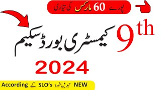 9th Class Chemistry Pairing Scheme 2024 | Chemistry Scheme 9th Class 2024, 9th Chemistry Pairing