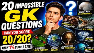 Only 1% People Can Score 20/20 In This GK Quiz 🧠🔥 | Impossible General Knowledge Challenge