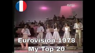 Eurovision 1978 🇫🇷- My Top 20