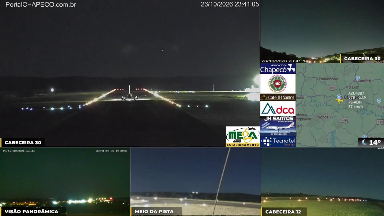 Chapecó Airport (SBCH) Live – Runway & Traffic — Chapecó, Santa Catarina live camera thumbnail