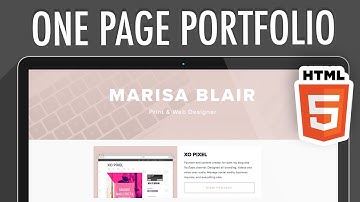 One Page Portfolio Website HTML5 (PART 1) | XO PIXEL